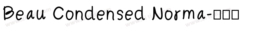 Beau Condensed Norma字体转换